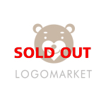 熊とハートとキャラクターのロゴ