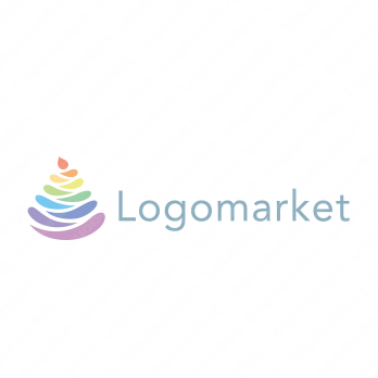 虹とクリームと柔らかいのロゴ