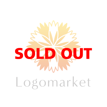 花とエンブレムとエレガントのロゴ