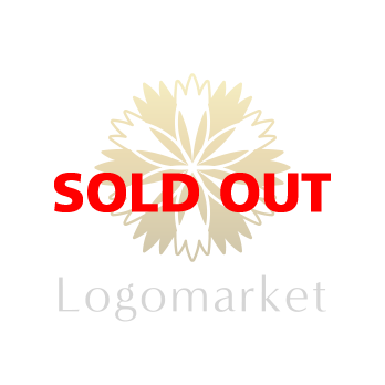 花とエンブレムとエレガントのロゴ