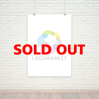 星と未来的とカラフルのロゴ