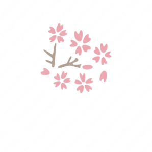 ロゴ作成デザインです In Stepやわらかな桜のマーク優しさをイメージしたロゴマークです