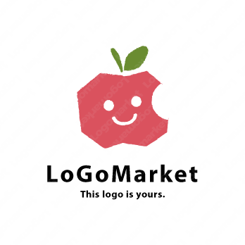 りんごと手描きとかわいいのロゴ