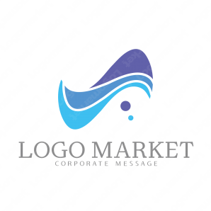 ロゴ作成デザインです Mamme Design美しきうねり波をイメージしたロゴマークです