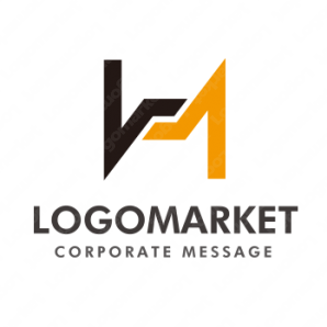 ロゴ作成デザインです Rad Flag Gallery手を取り合い繋がるhのマーク人をイメージしたロゴマークです