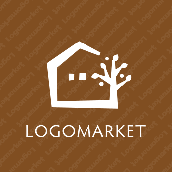 家と木とシンプルのロゴ