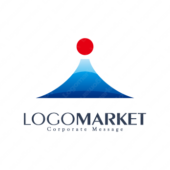 富士山と上昇とトップのロゴ