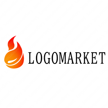 火と炎と火の玉のロゴ