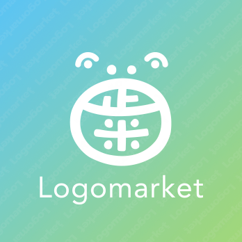 漢字と歯とキャラクターのロゴ