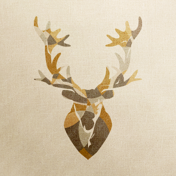角と鹿と動物のロゴ