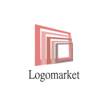 ロゴ作成デザインです Trava Design トラバ 重なるスクエア四角をイメージしたロゴマークです