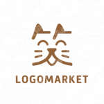 漢字と笑と猫のロゴ