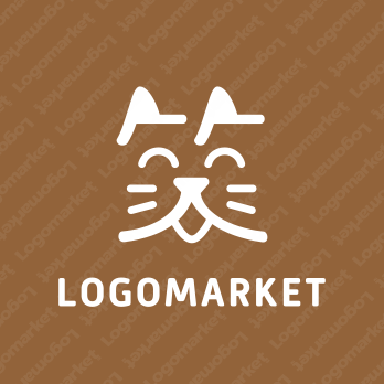 漢字と笑と猫のロゴ