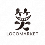 漢字と笑顔とユニークのロゴ