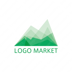 ロゴ作成デザインです Bando Design Officeグラデーション 山山をイメージしたロゴマークです