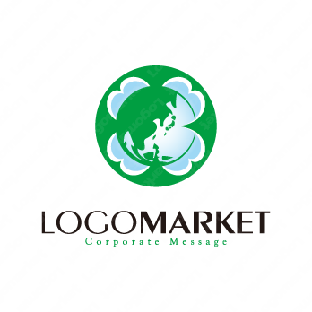 世界平和とアジアとグローバルのロゴ
