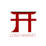 ロゴ作成デザインです Bando Design Office鳥居鳥居をイメージしたロゴマークです