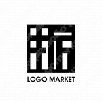 栃木と漢字とシンプルのロゴ
