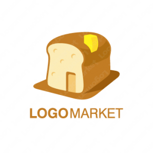 ロゴ作成デザインです Brand Works食パン ハウスパンをイメージしたロゴマークです