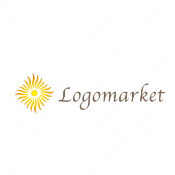 太陽とエネルギッシュとパワフルのロゴ
