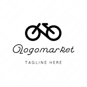 ロゴ作成デザインです Ecacoca丸いバイク自転車をイメージしたロゴマークです