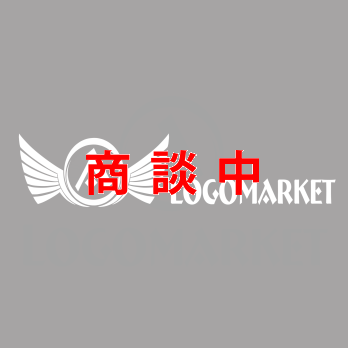 翼とアルファベットとシンプルのロゴ
