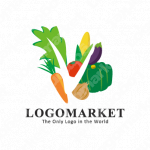 野菜と農作物と多彩のロゴ