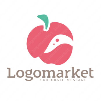 りんごとフレッシュと葉のロゴ