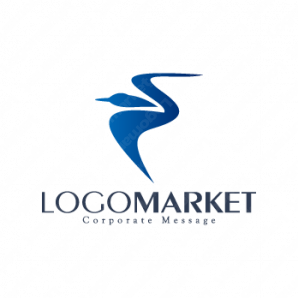 ロゴ作成デザインです ブルーム デザインアジサシ S鳥をイメージしたロゴマークです