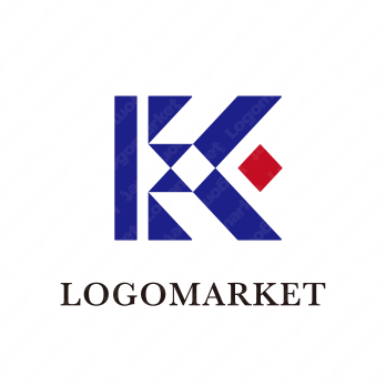 Kと幾何学模様とシンプルのロゴ