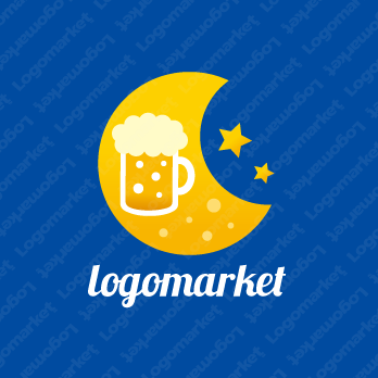 ビールと夜とお酒のロゴ