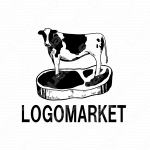 牛と飲食と肉のロゴ