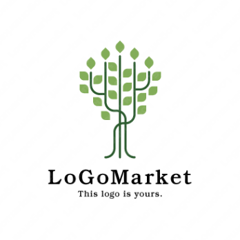 木と緑と葉のロゴ
