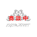 ティアラとかわいいと王冠のロゴ