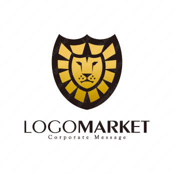 盾とライオンとセキュリティのロゴ