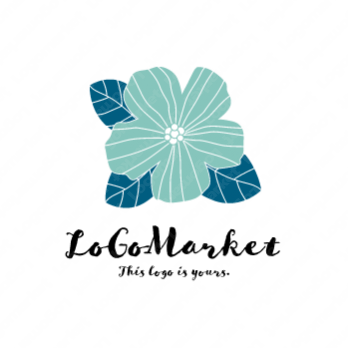 ハイビスカスと花とハワイのロゴ