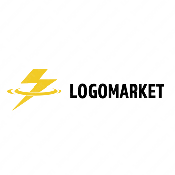 雷と電気とシンプルのロゴ