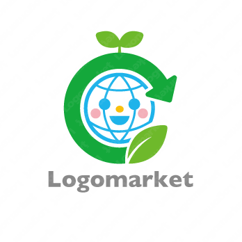 環境とリサイクルと自然のロゴ