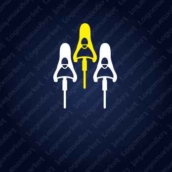 ロードレースとスポーツとサイクリングのロゴ