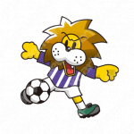 ライオンとサッカーとスポーツのロゴ