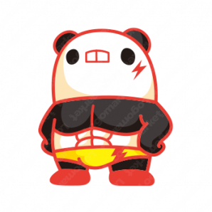 キャラクターデザインです シンプルワークスのプロレスリングパンダー パンダ プロレス 格闘技 をイメージしたキャラクターです キャラクターデザインです シンプルワークスのプロレスリングパンダー パンダ プロレス 格闘技 をイメージしたキャラクターです