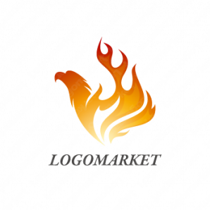 ロゴ作成デザインです Brand Works火の鳥炎をイメージしたロゴマークです