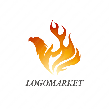 ロゴ作成デザインです Brand Works火の鳥炎をイメージしたロゴマークです