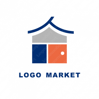 人と家と住宅のロゴ