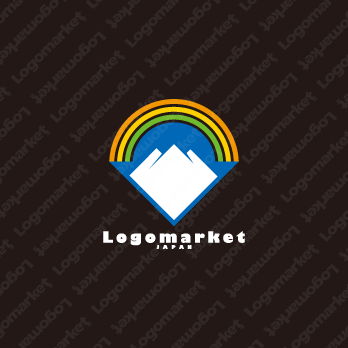 山と虹と縁起のロゴ