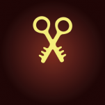 ロゴ作成デザインです In Stepはさみの鍵美容院をイメージしたロゴマークです