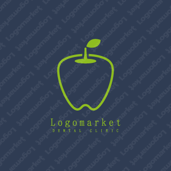 歯とクリーンとリンゴのロゴ
