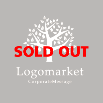 木と葉とモダンのロゴ