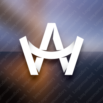 WとAとシンプルのロゴ