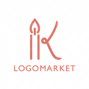 ロゴ作成デザインです At Designキャンドルkキャンドルをイメージしたロゴマークです